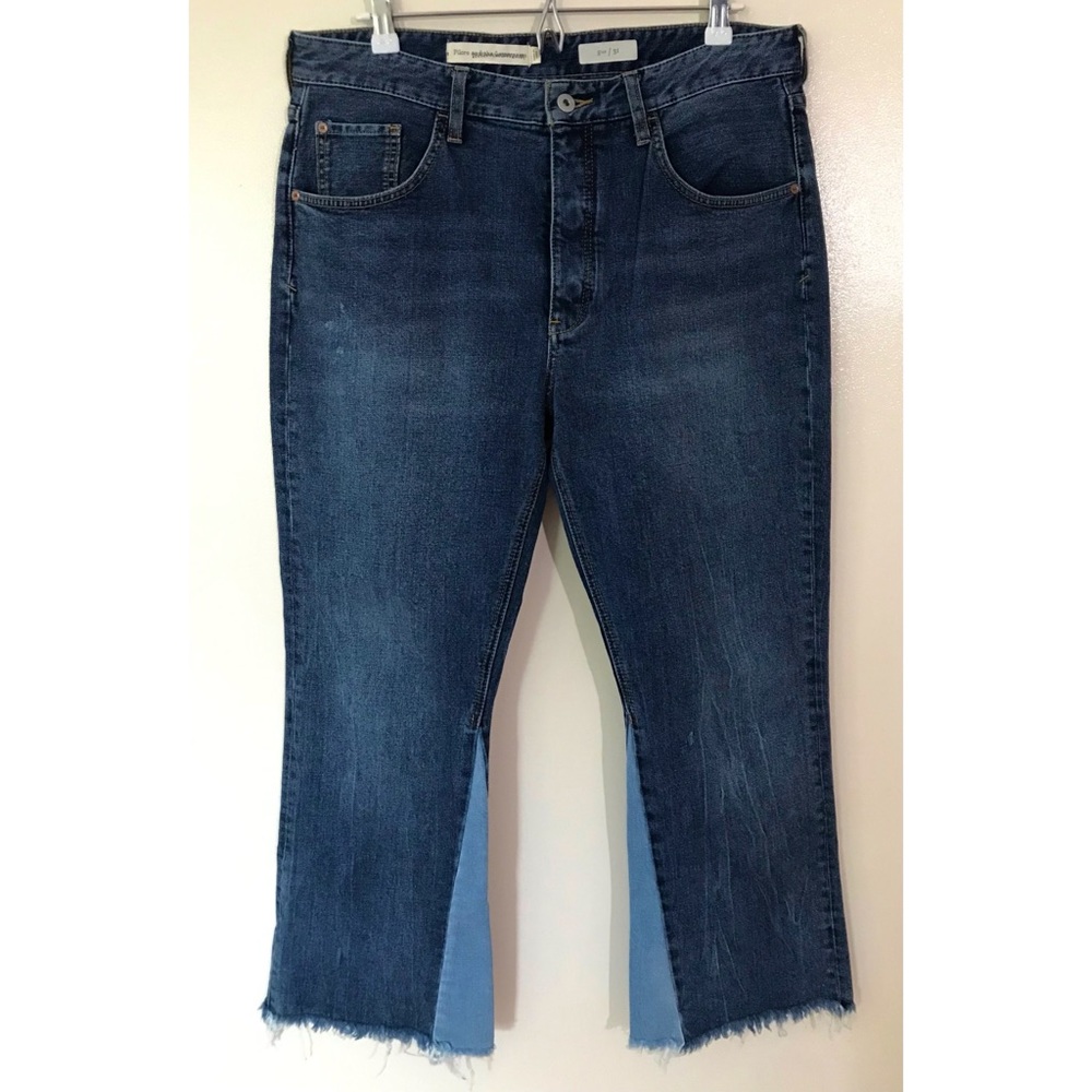 Pilcro and the Letterpress • 31 • Two Tone Flare Button Fly Jeans